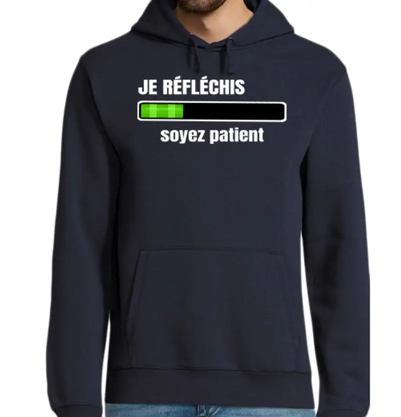 Felpa uomo con cappuccio sto pensando