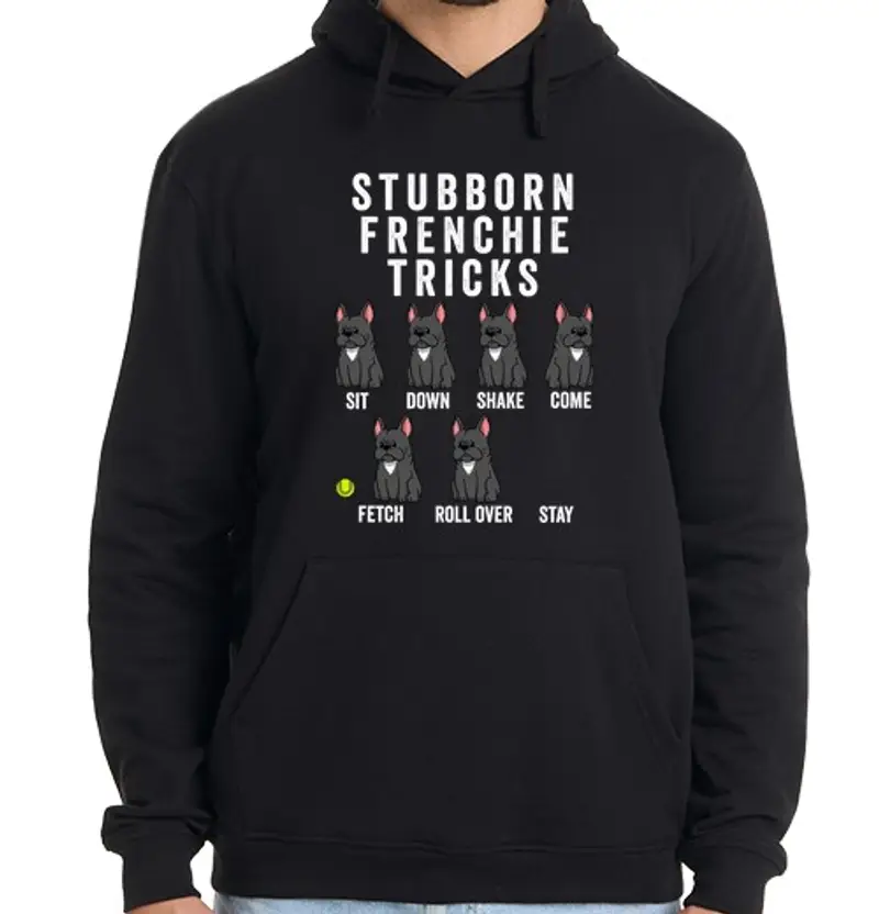 Felpa uomo con cappuccio stub born bull dog francesee t rick s