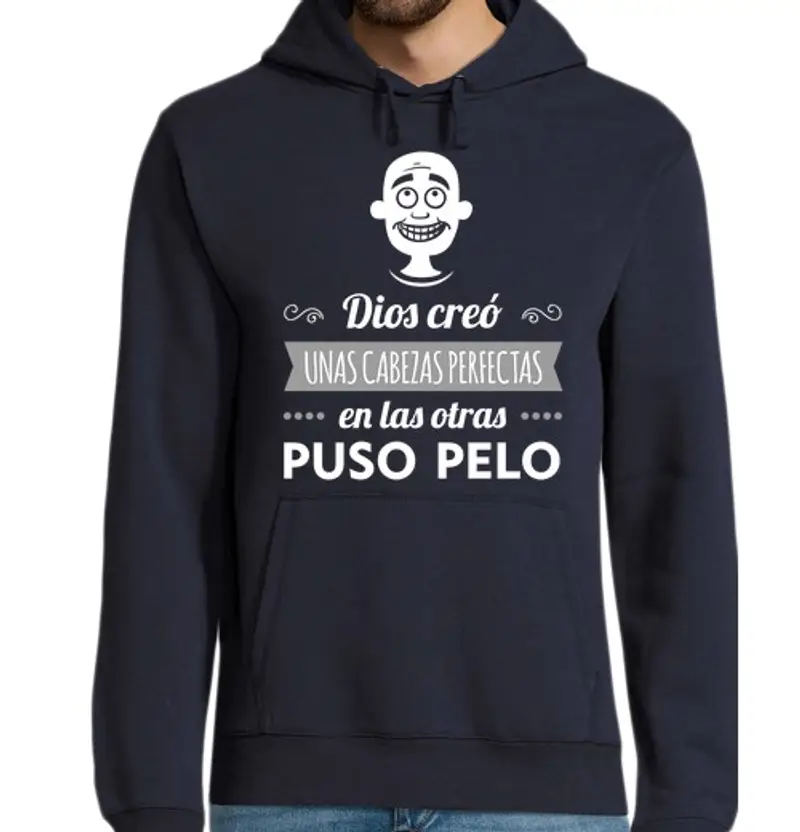 Felpa uomo con cappuccio teste perfette (calvo)