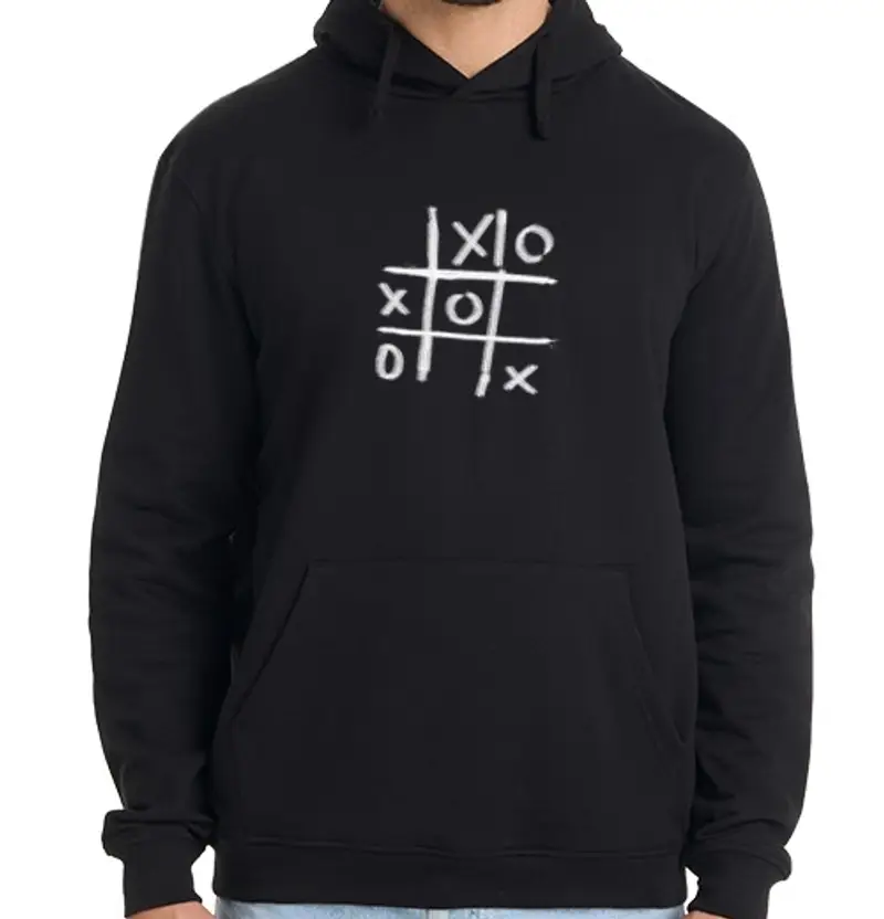 Felpa uomo con cappuccio tictactoe