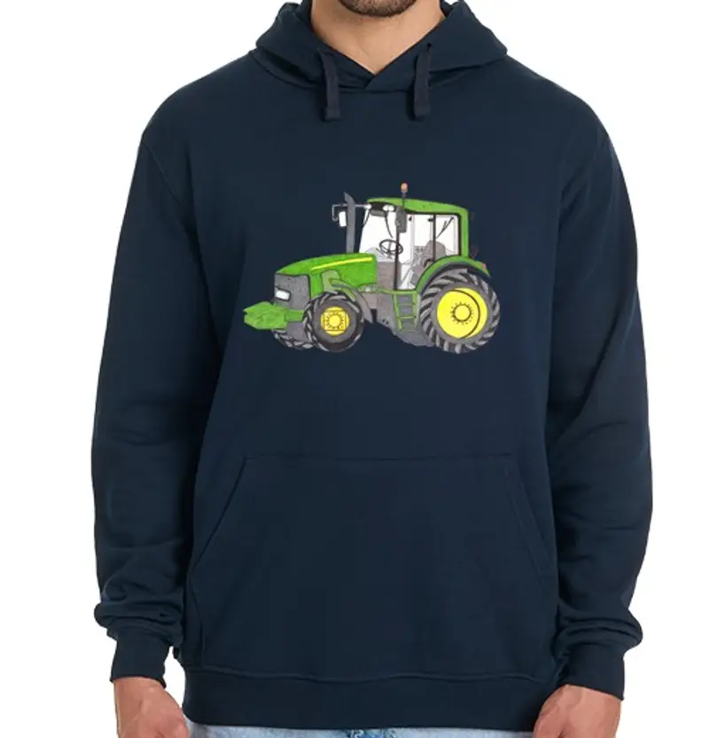 Felpa uomo con cappuccio trattore