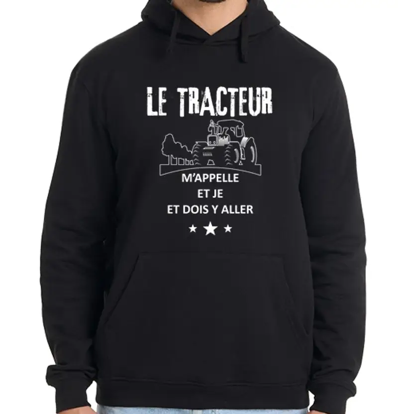 Felpa uomo con cappuccio trattore agricoltore agricoltura regalo