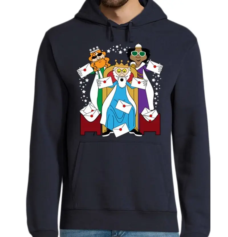 Felpa uomo con cappuccio tre maghi eye di re