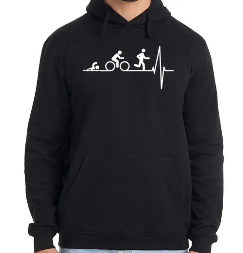 Felpa uomo con cappuccio triathlon