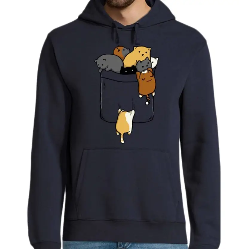 Felpa uomo con cappuccio troppo carino