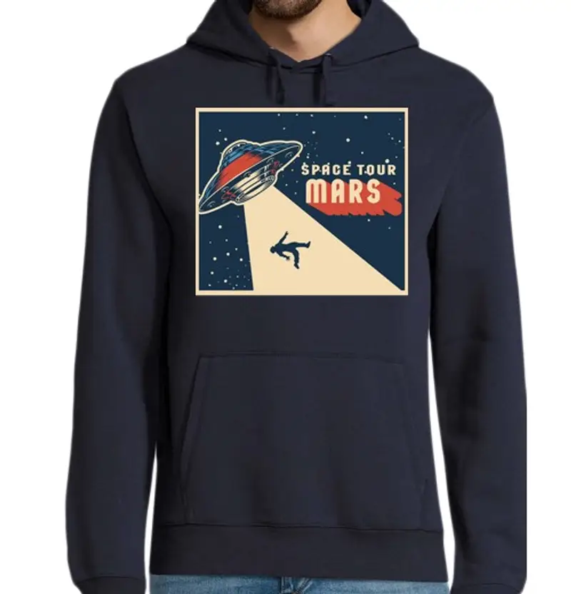 Felpa uomo con cappuccio ufo mars