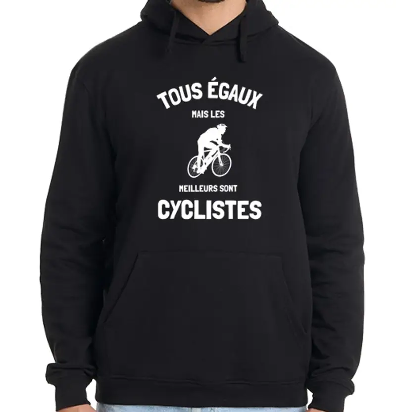 Felpa uomo con cappuccio uguali i migliori sono i ciclisti in bi