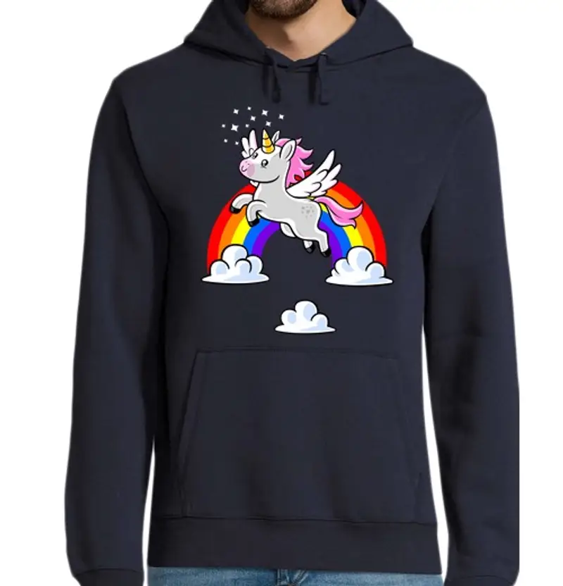 Felpa uomo con cappuccio Uomo, felpa con cappuccio, blu marino