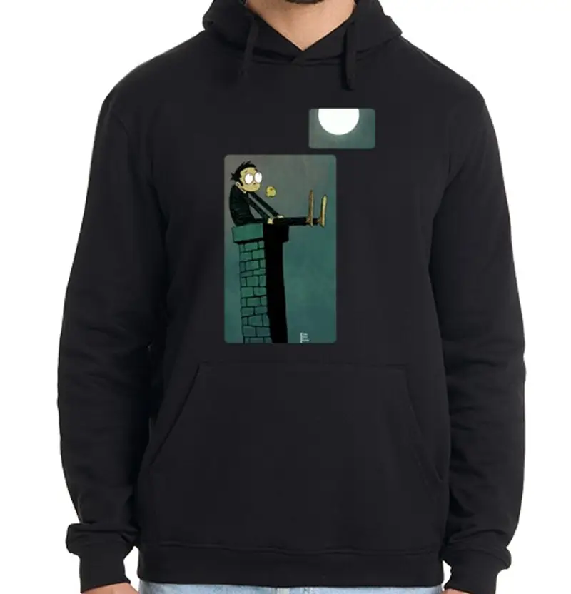 Felpa uomo con cappuccio Uomo, felpa con cappuccio, nera