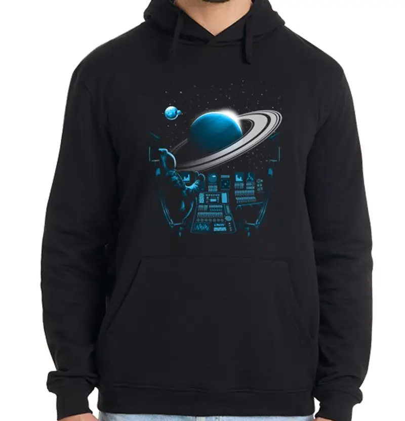 Felpa uomo con cappuccio Uomo, felpa con cappuccio, nera