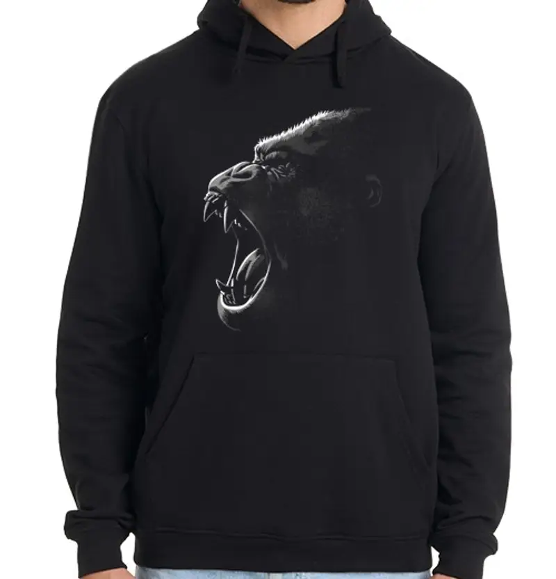 Felpa uomo con cappuccio Uomo, felpa con cappuccio, nera