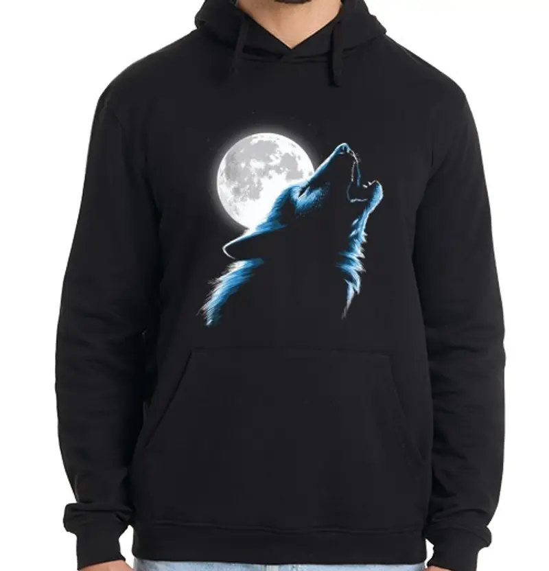 Felpa uomo con cappuccio Uomo, felpa con cappuccio, nera