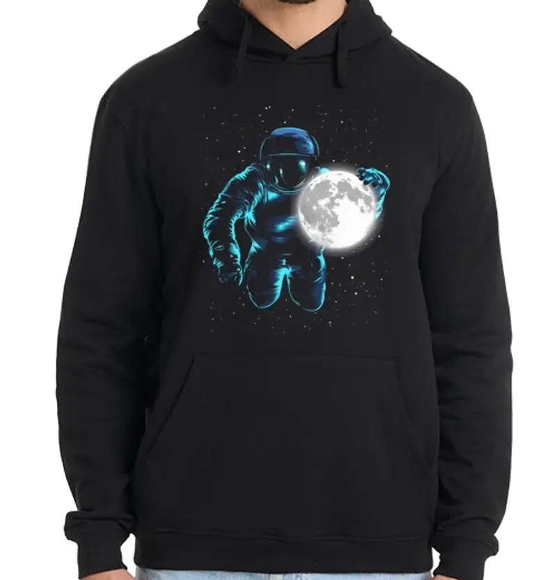 Felpa uomo con cappuccio Uomo, felpa con cappuccio, nera