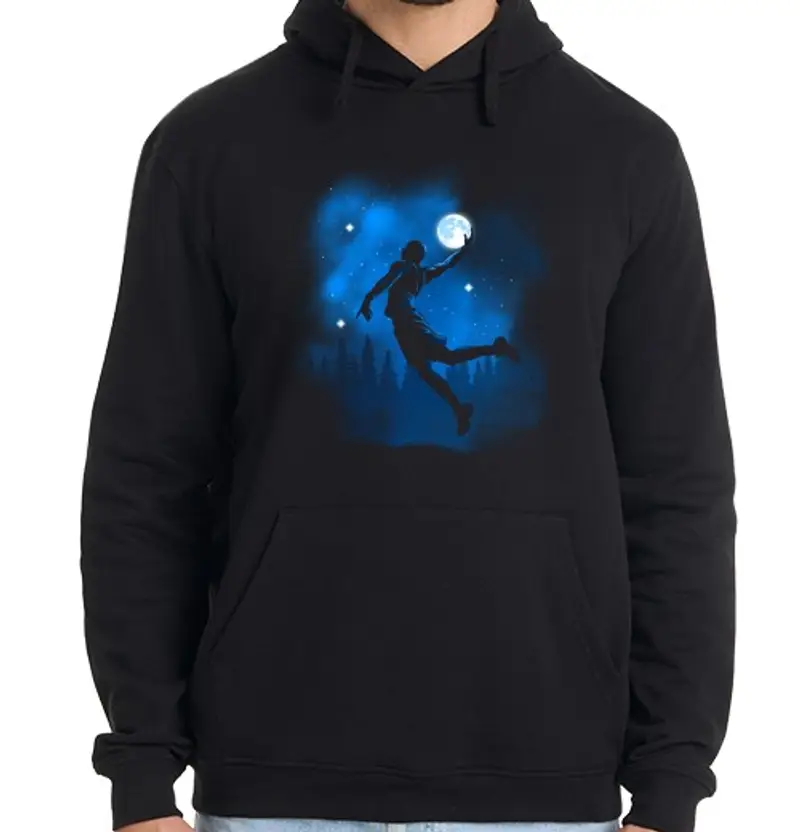 Felpa uomo con cappuccio Uomo, felpa con cappuccio, nera