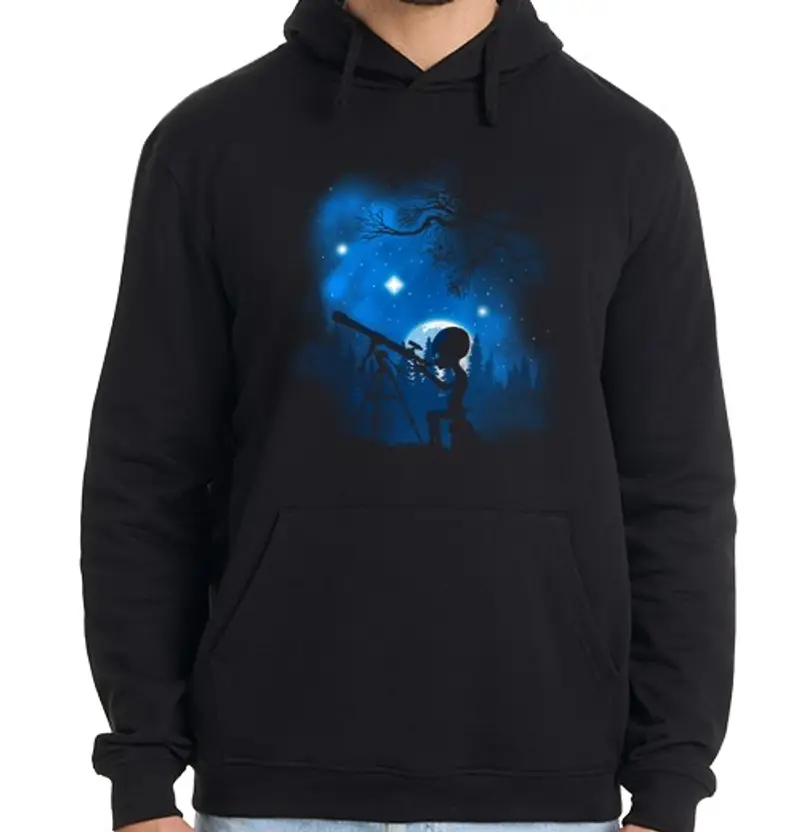 Felpa uomo con cappuccio Uomo, felpa con cappuccio, nera