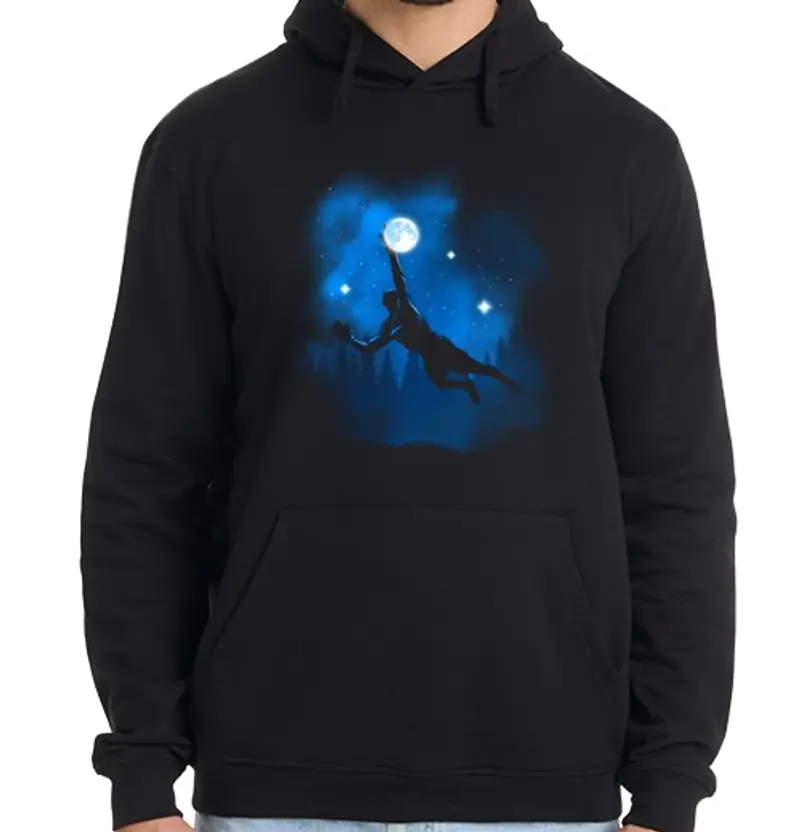 Felpa uomo con cappuccio Uomo, felpa con cappuccio, nera