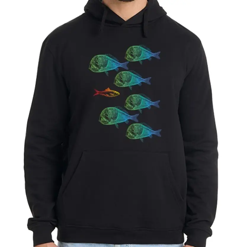 Felpa uomo con cappuccio Uomo, felpa con cappuccio, nera