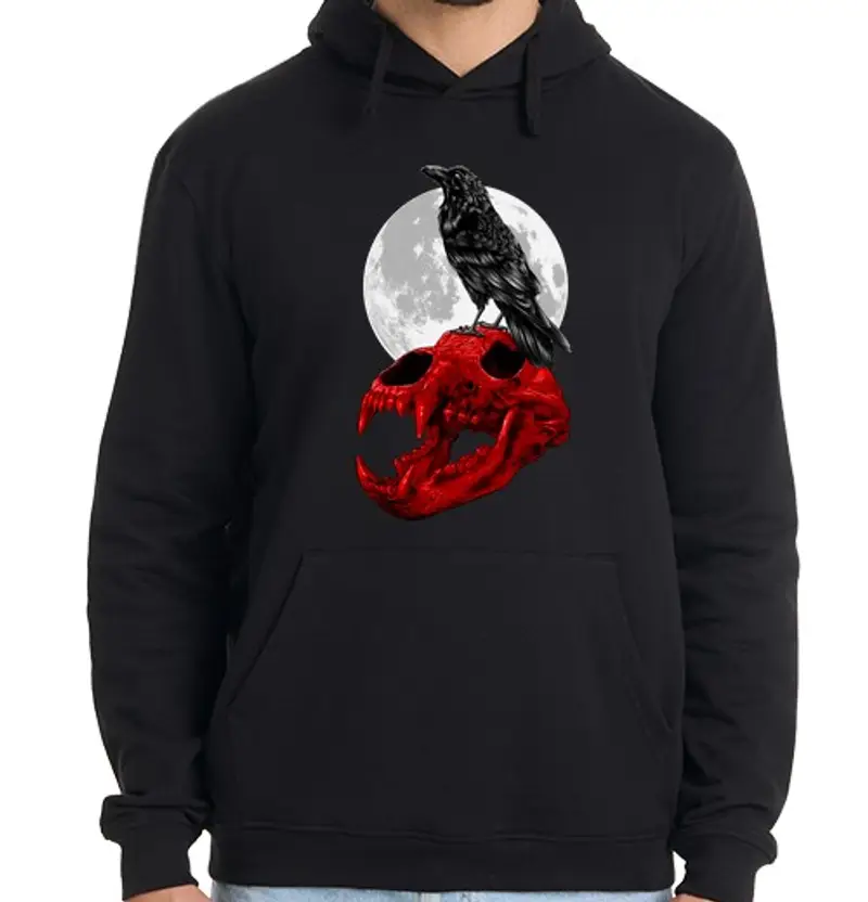 Felpa uomo con cappuccio Uomo, felpa con cappuccio, nera