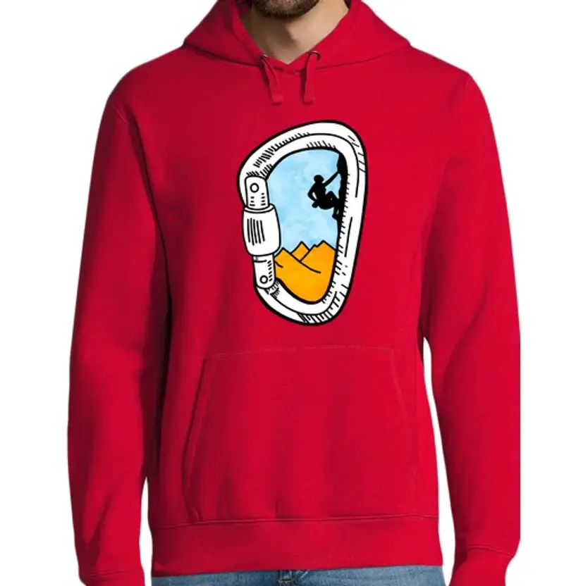 Felpa uomo con cappuccio Uomo, felpa con cappuccio, rossa