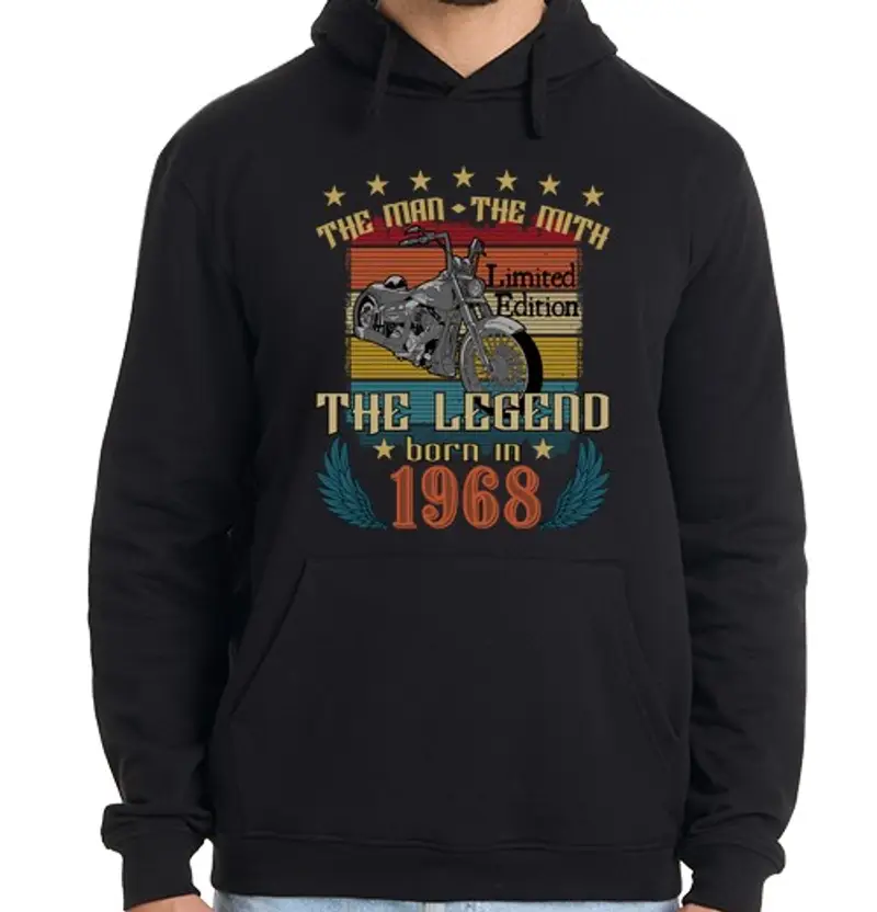 Felpa uomo con cappuccio uomo il mito il legend nato nel 1968