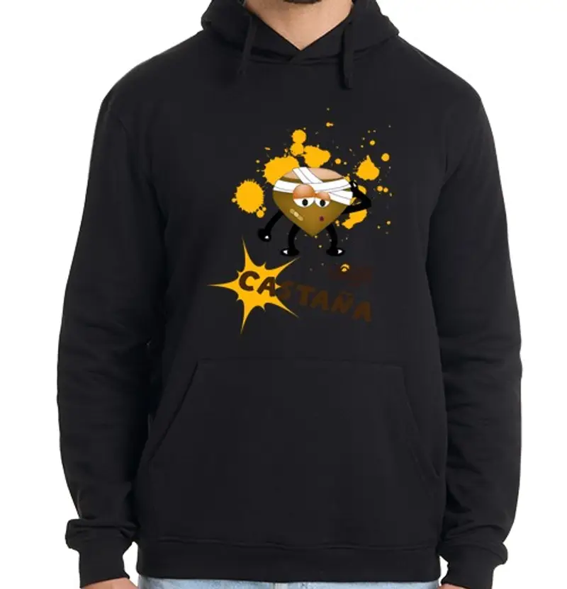 Felpa uomo con cappuccio vai alla castagna