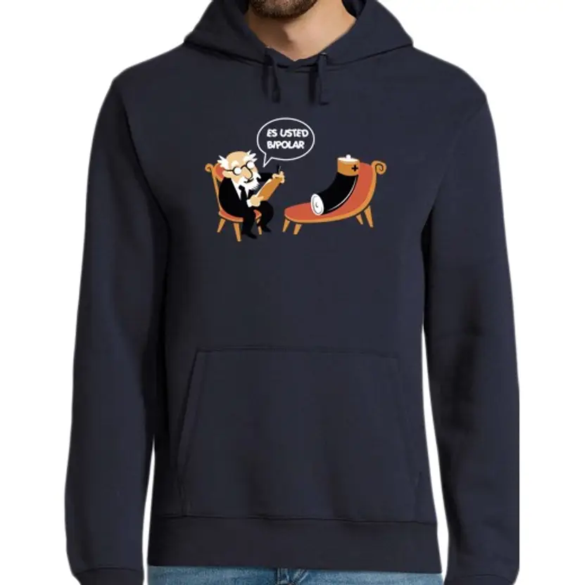 Felpa uomo con cappuccio vandreik bipolare