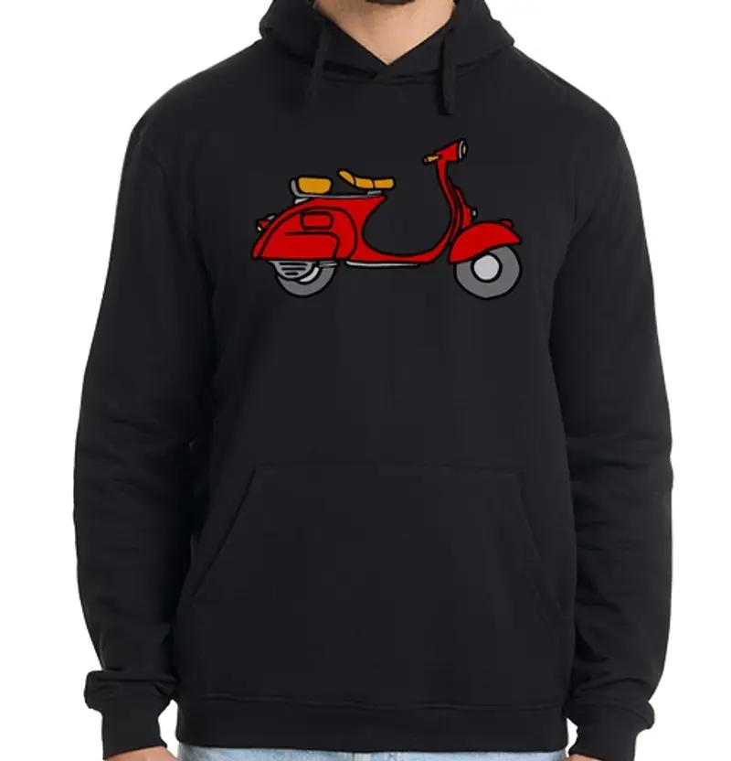 Felpa uomo con cappuccio vespa