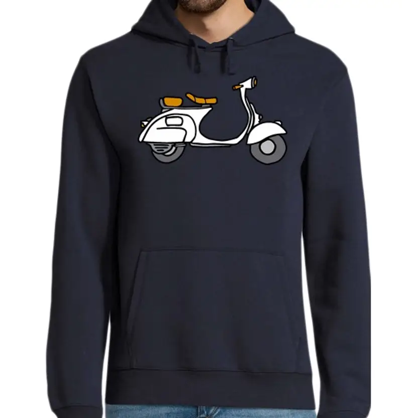 Felpa uomo con cappuccio vespa
