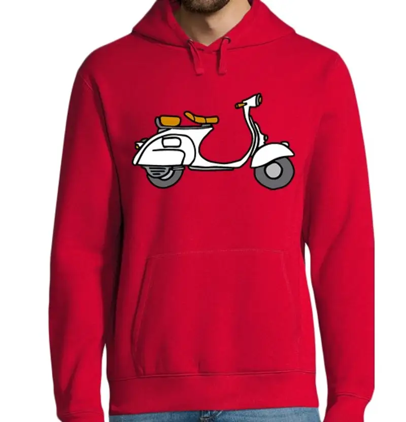 Felpa uomo con cappuccio vespa