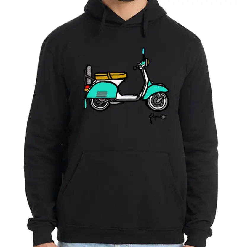 Felpa uomo con cappuccio vespita