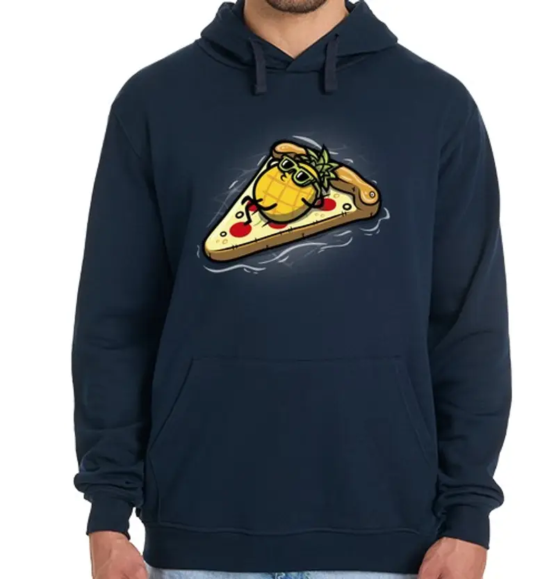 Felpa uomo con cappuccio vibrazioni estive ananas