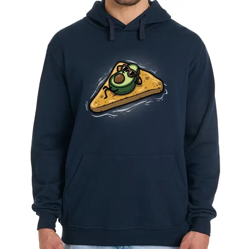 Felpa uomo con cappuccio vibrazioni estive avocado