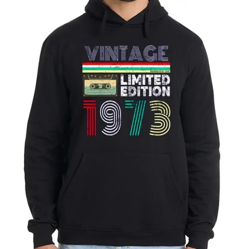 Felpa uomo con cappuccio vintage 1973 - edizione limitata