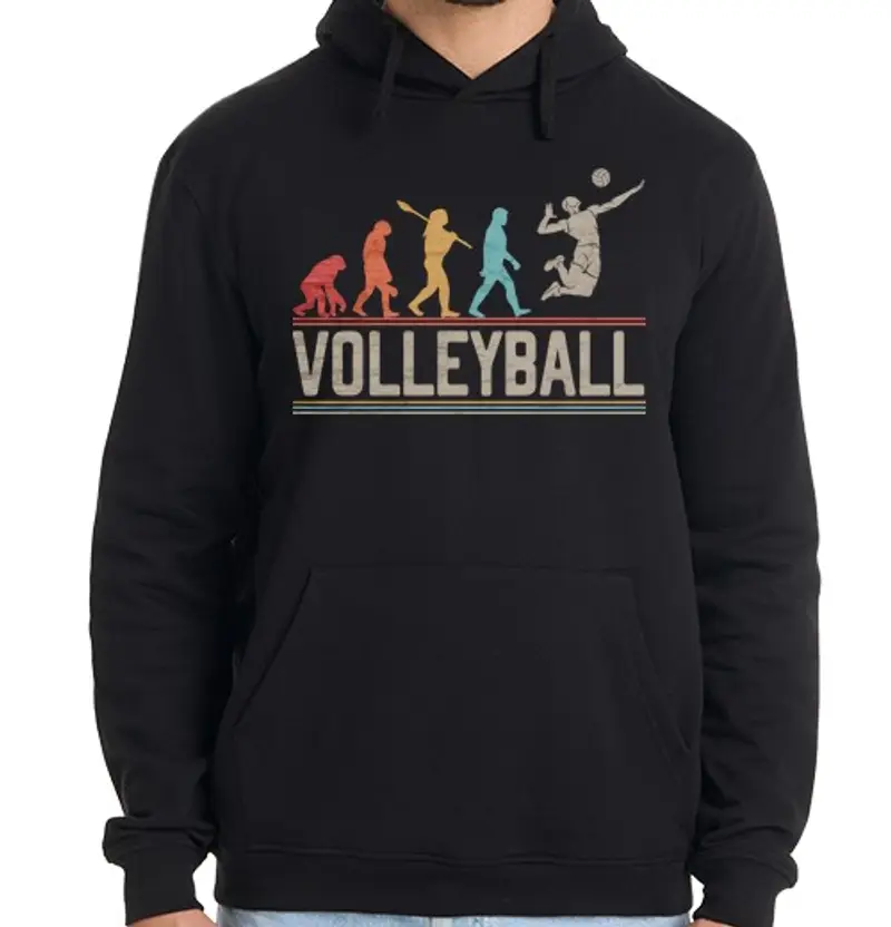 Felpa uomo con cappuccio Volleyball Evolution Pallavolo Voleibol