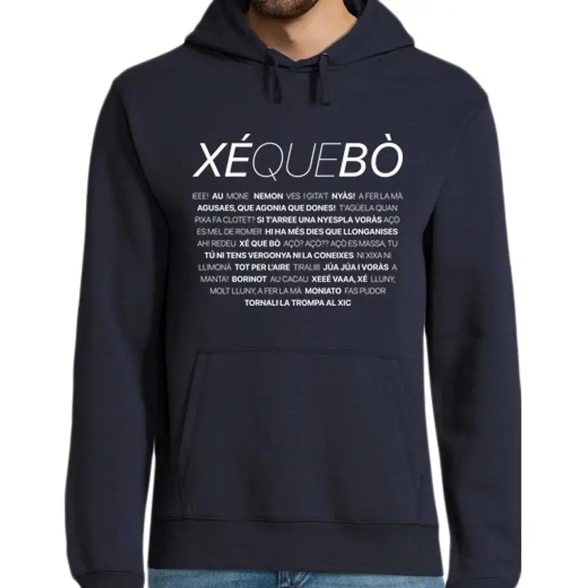 Felpa uomo con cappuccio xé che bò dessuadora