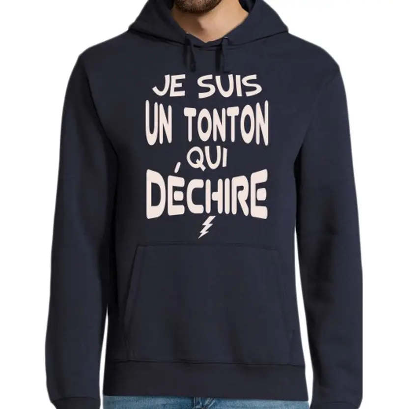 Felpa uomo con cappuccio zio che spacca