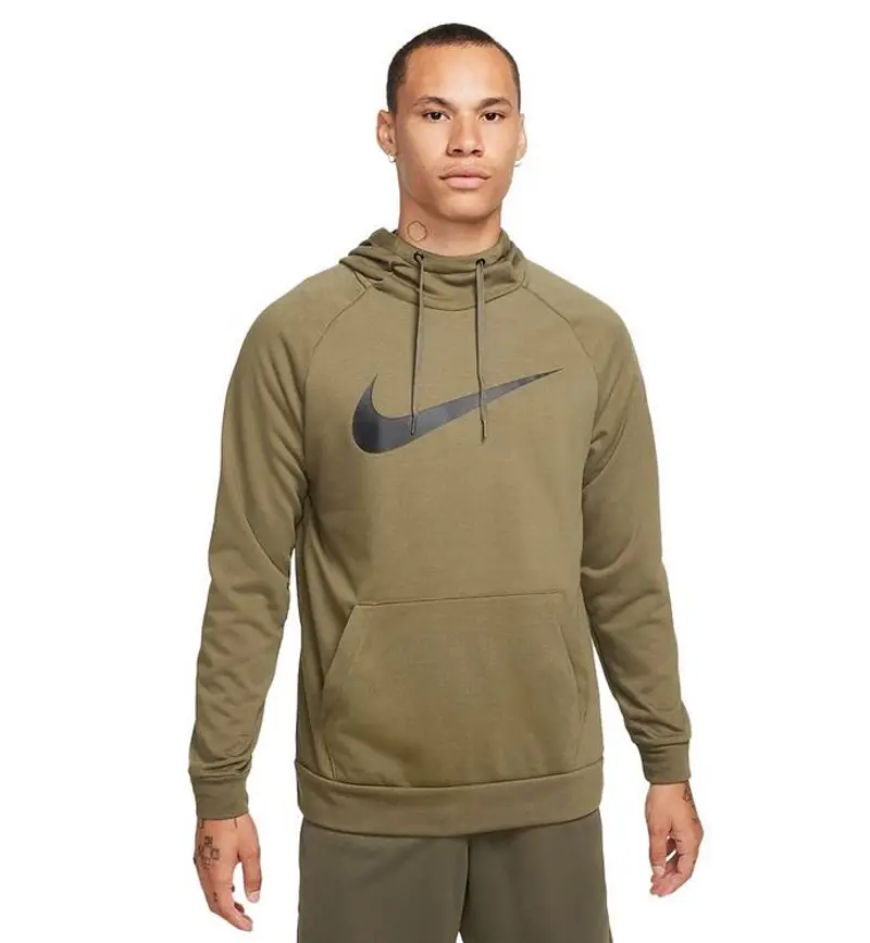 Felpa uomo nike dri-fit swoosh - verde militare |  Nike