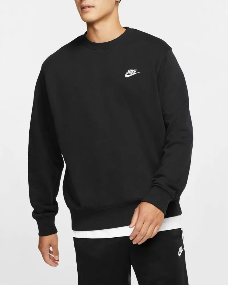 Felpa uomo nike sportswear club french terry - nero |  Nike
