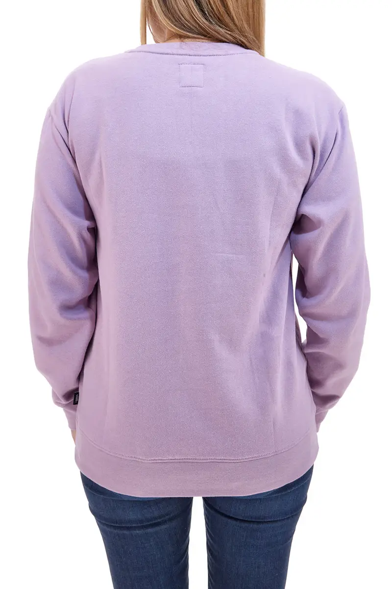 Felpa Viola Girocollo Senza Cappuccio Vans Drop V Logo BFF Crew miniatura 2