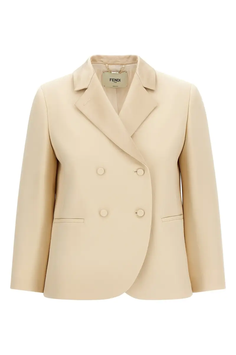Blazer Revers Seta Beige