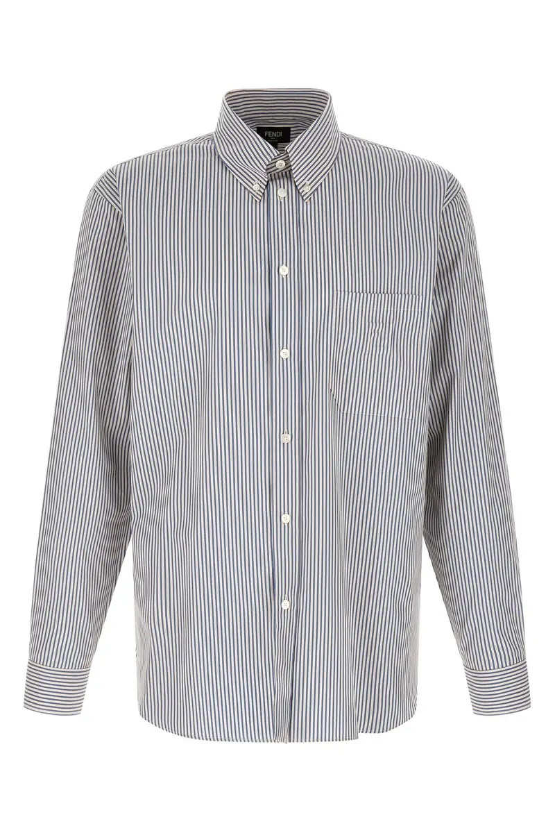 Camicia Botton-Down Righe Blu