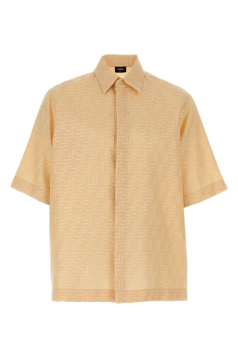 Camicia Jacquard Ff Beige