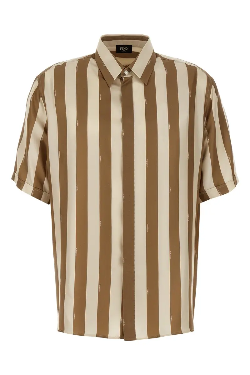 Camicia Pequin Marrone