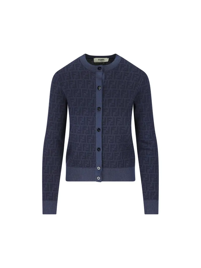 Cardigan In Lana BLU