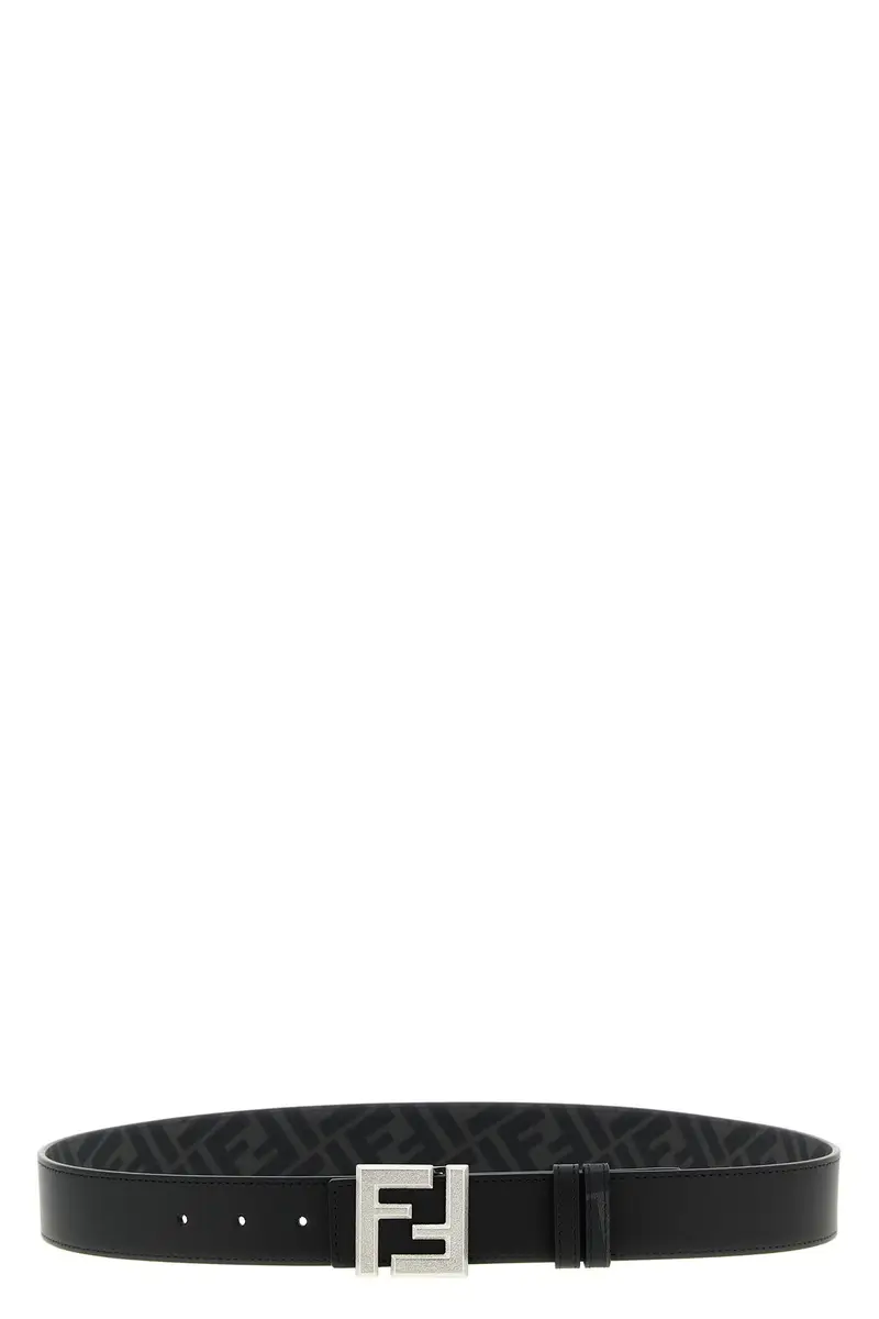 Cintura Reversibile 'Ff' Nero