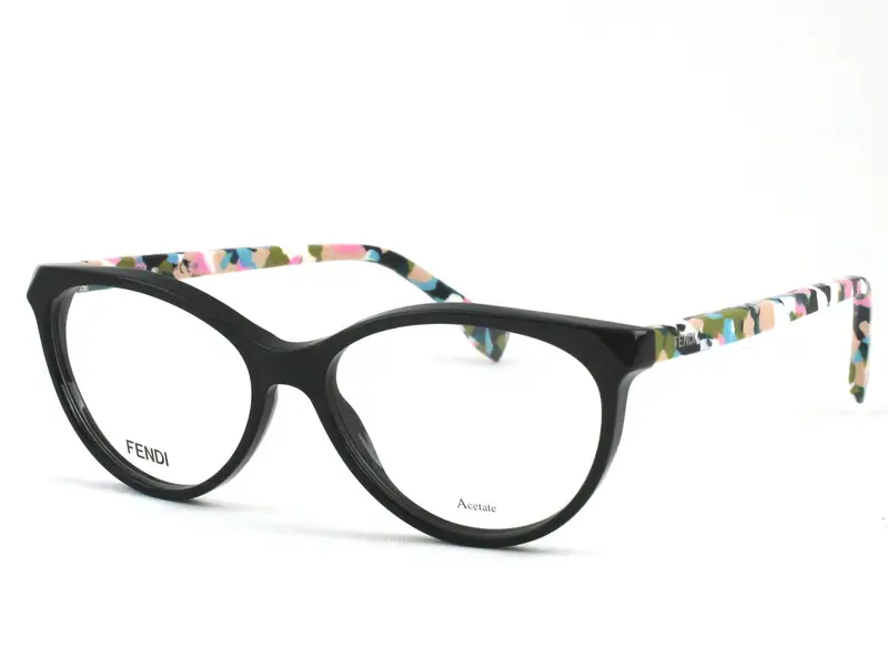 Fendi Donna FF0171 TTY/15 BK MULTICOL Montature da vista outlet  Nero  Farfalla