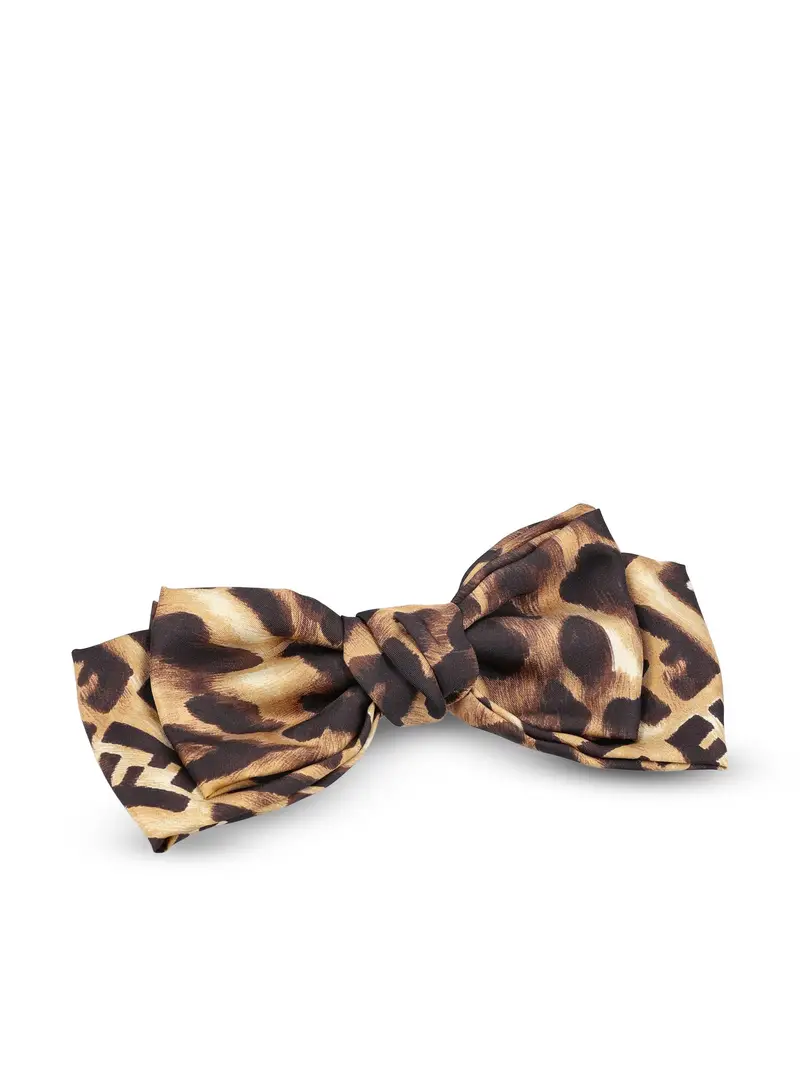 Fermaglio Per Capelli In Seta MARRONE