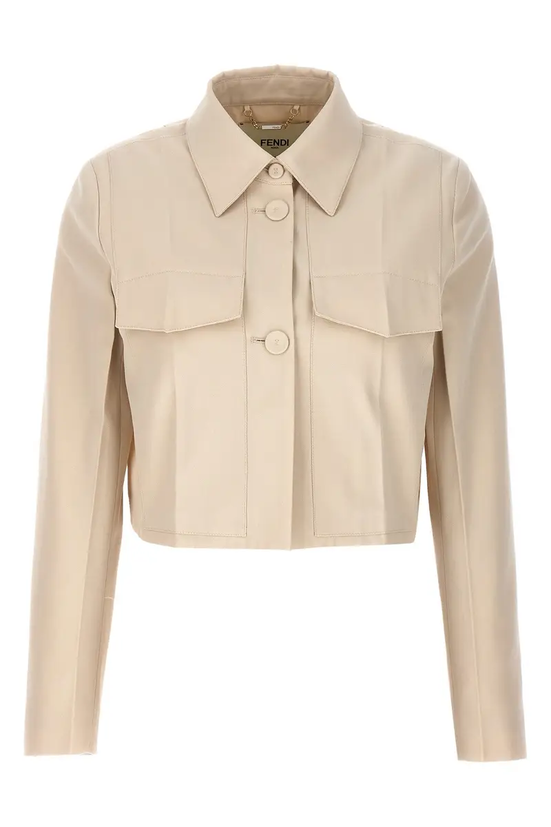Giacca Cropped Sartoriale Beige