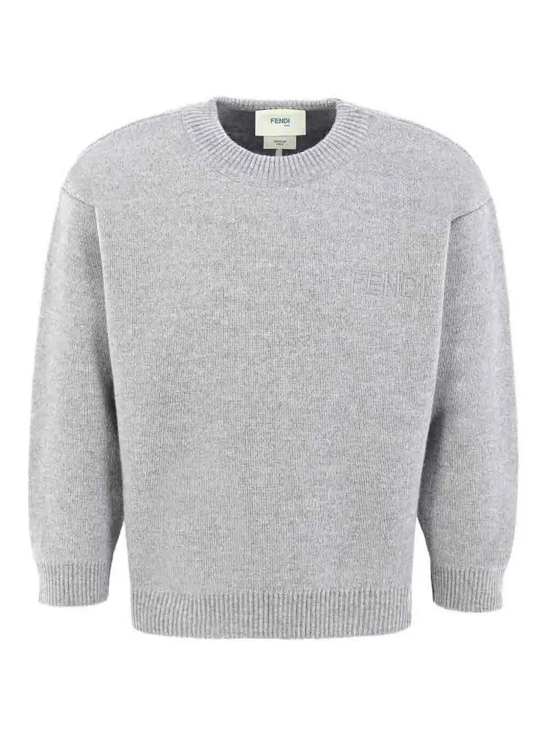 Logo pullover unisex Grigio