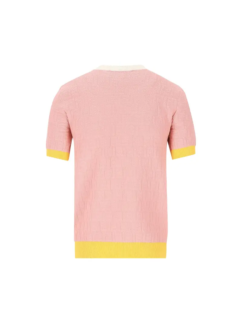 Maglia In Cotone E Seta ROSA miniatura 2